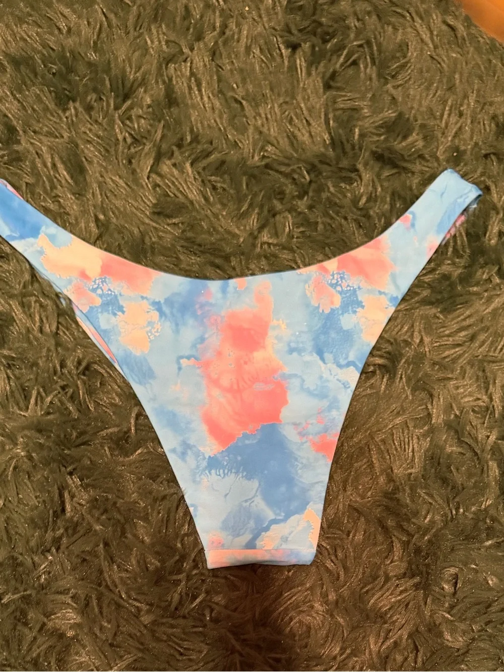 Vaya Island Blue Pink Watercolor Bikini Bottoms | Medium | NWT | Italian Lycra